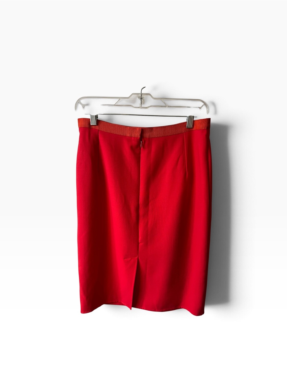 Oscar de la Renta Vibrant Hot Pink/Red Orange Pencil Skirt, size 8 - Picture 2 of 10